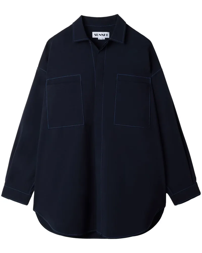 SUNNEI Hemd im Oversized-Look - Blau Blau
