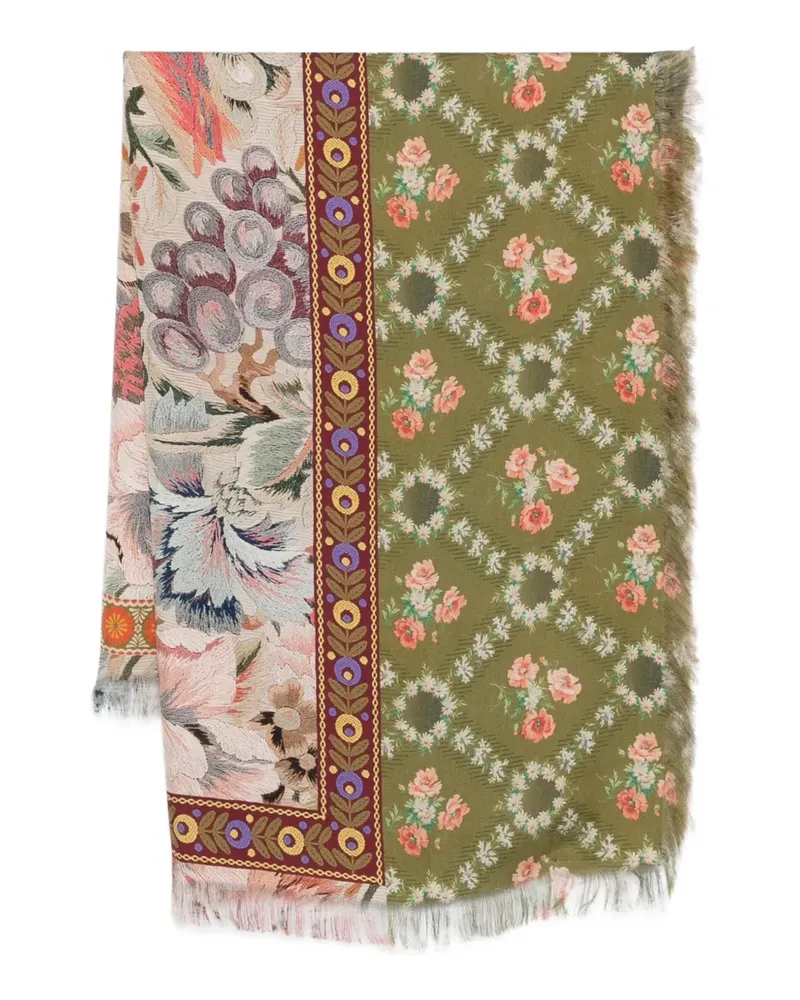Pierre-Louis Mascia embroidered floral-print scarf - Grün Grün