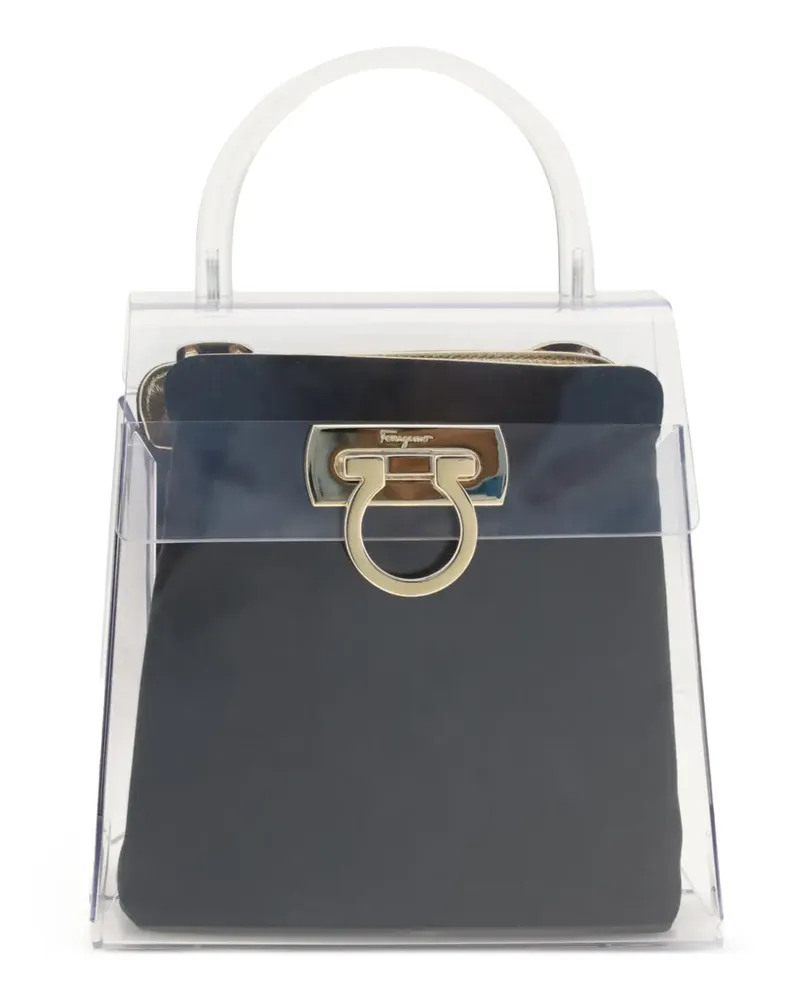 Ferragamo Transparenter Tote Bag mit Drehverschluss - Weiß Weiß