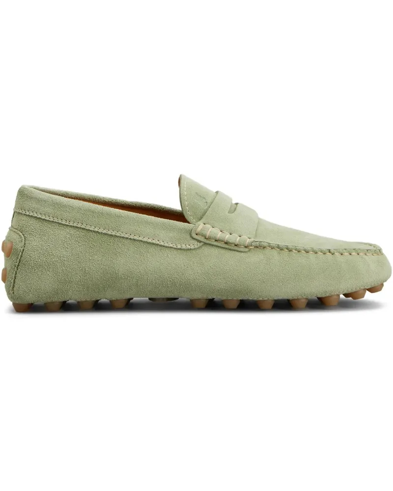 TOD'S Gommino Bubble Loafer aus Wildleder - Grün Grün