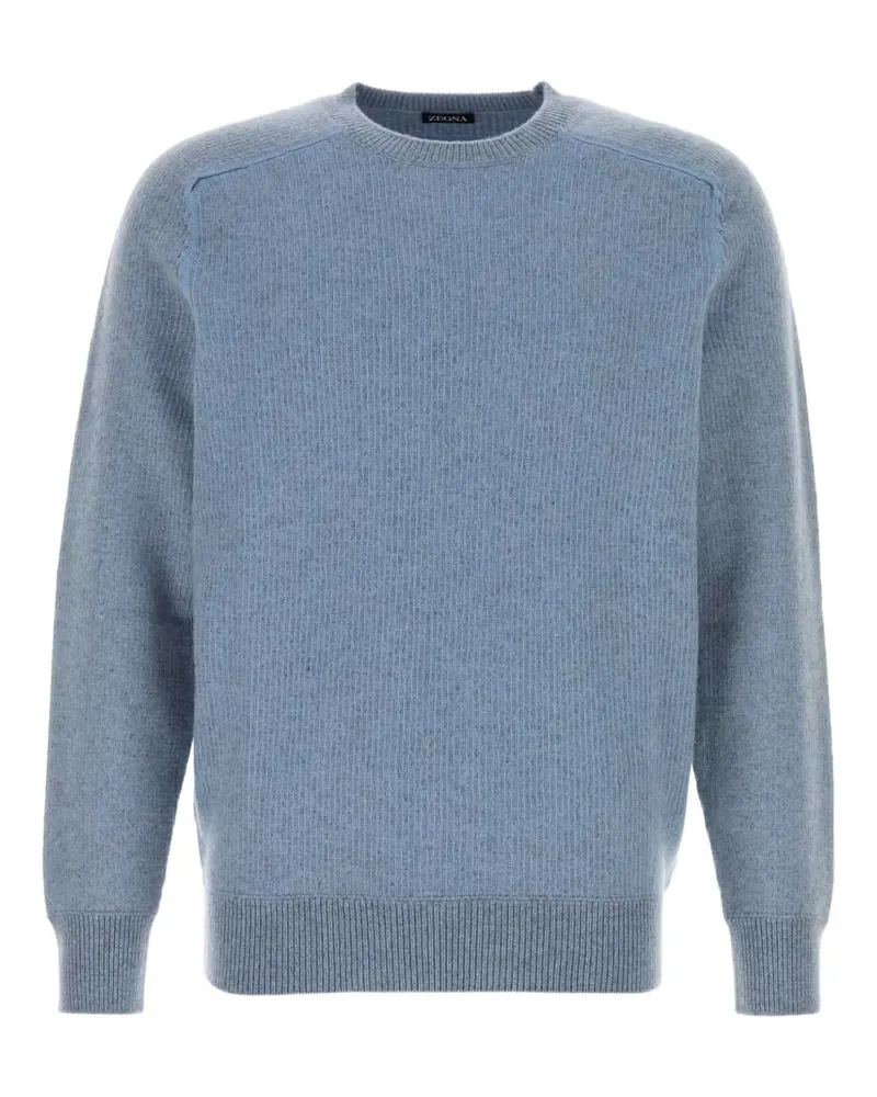 Ermenegildo Zegna Gerippter Kaschmirpullover - Blau Blau