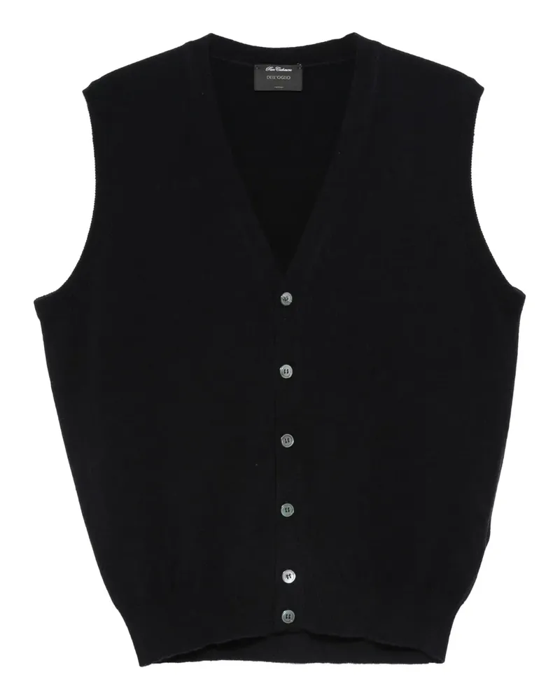 Dell'oglio Strickweste mit Knopfleiste - Blau Blau