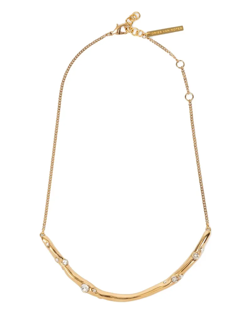 Dries van Noten Halskette mit Kristallen - Gold Gold
