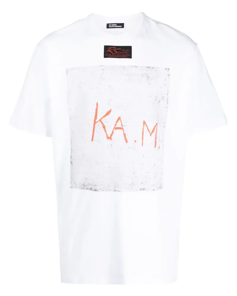 Raf Simons T-Shirt mit grafischem Print - Weiß Weiß