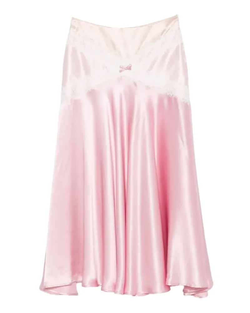 Viktor & Rolf Midirock mit Spitzensaum - Rosa Rosa
