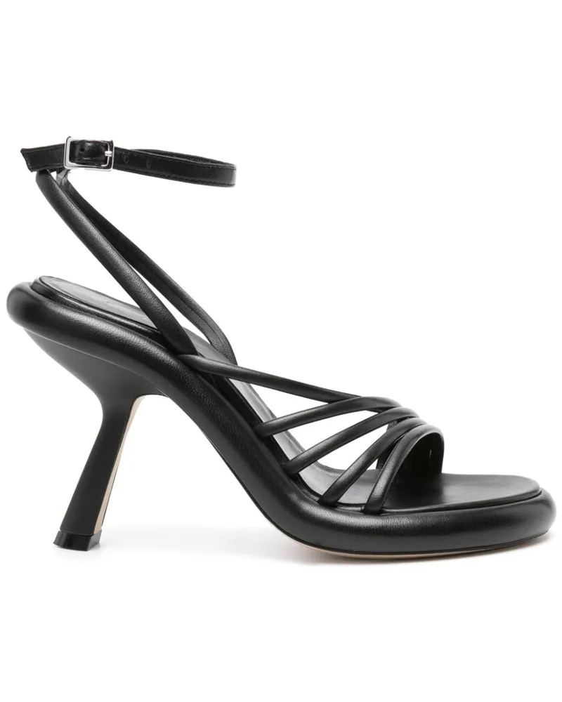 Vic Matié Riemchensandalen aus Leder - Schwarz Schwarz