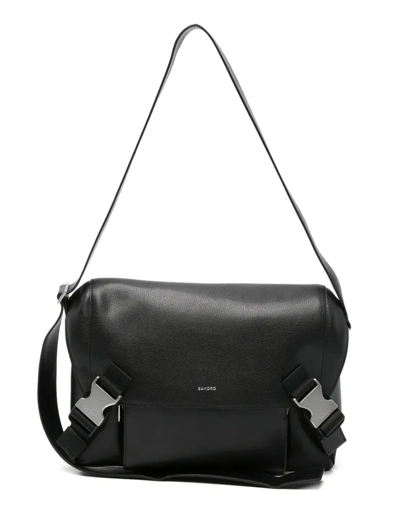 Sandro Kuriertasche mit Schnallenverschluss - Schwarz Schwarz