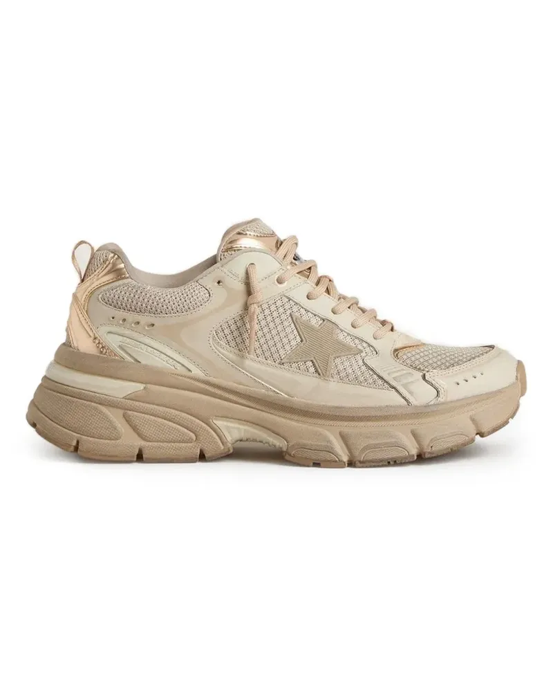 Golden Goose Lightstar metallic sneakers - Nude Nude