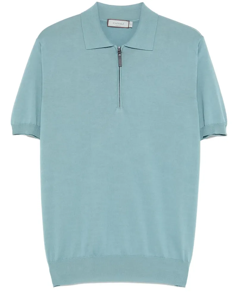 Canali Klassisches Poloshirt - Blau Blau