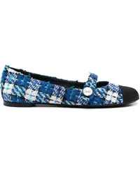 FESTA Milano Divy Tweed-Ballerinas Blau