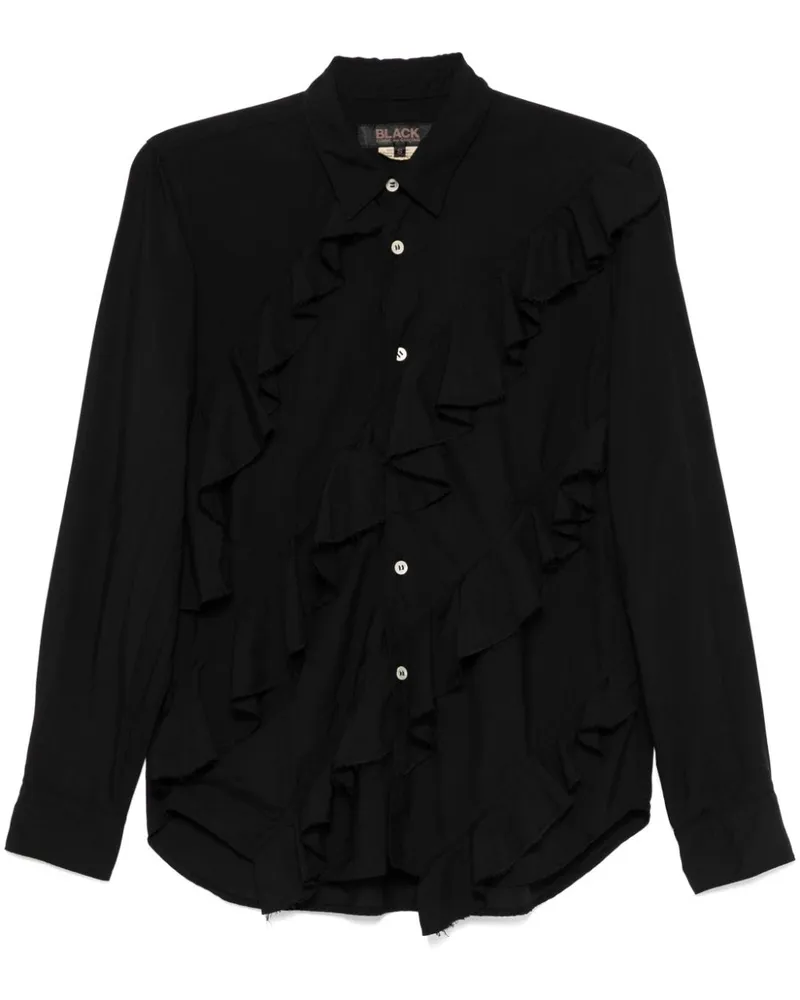 Comme des Garçons Gerüschte Bluse - Schwarz Schwarz