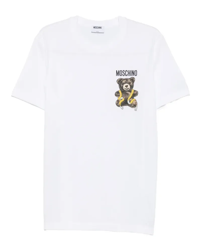 Moschino T-Shirt mit Teddy-Print - Weiß Weiß
