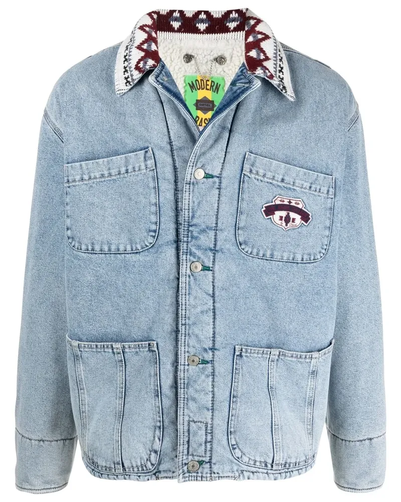 Diesel Jeansjacke im Western-Look - Blau Blau