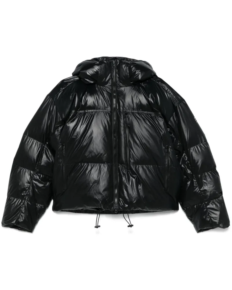 adidas Gefütterte Jacke mit Logo-Patch - Schwarz Schwarz