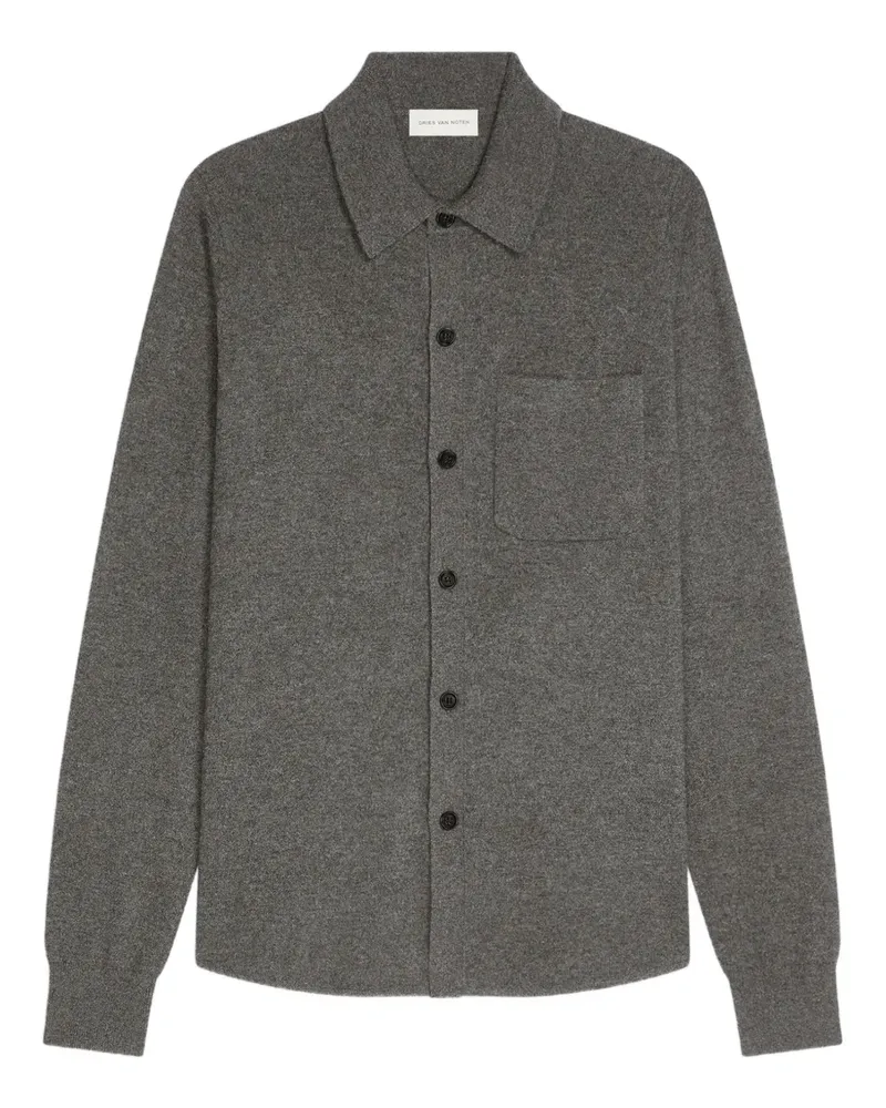 Dries van Noten Gestricktes Hemd aus Kaschmir - Grau Grau
