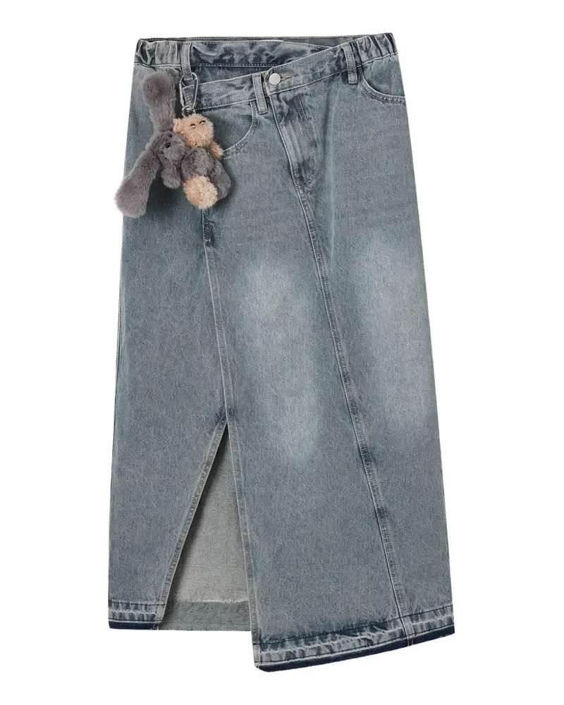 Izzue split cotton skirt - Blau Blau