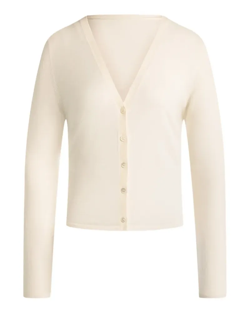 12 STOREEZ Camelia Cardigan mit V-Ausschnitt - Nude Nude