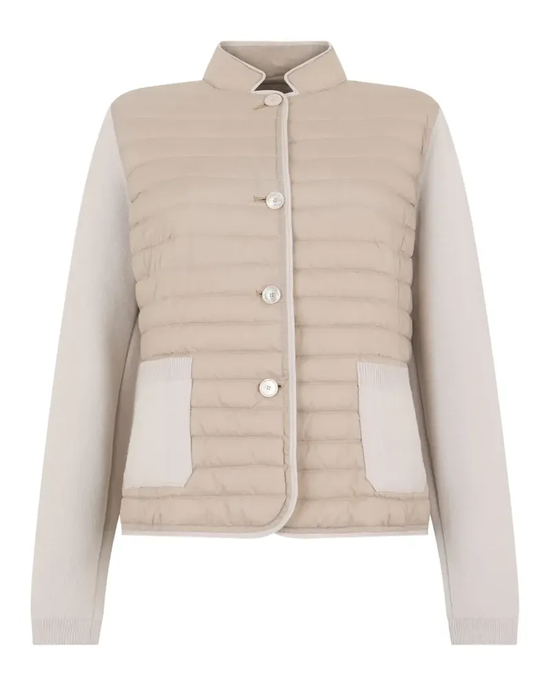 MOORER quilted panelled jacket - Nude Nude