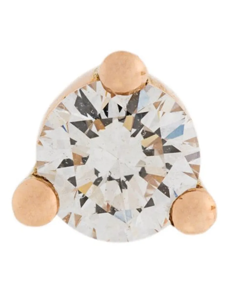 Delfina Delettrez 18kt Gelbgoldohrstecker mit Diamant und Perle - Weiß Weiß