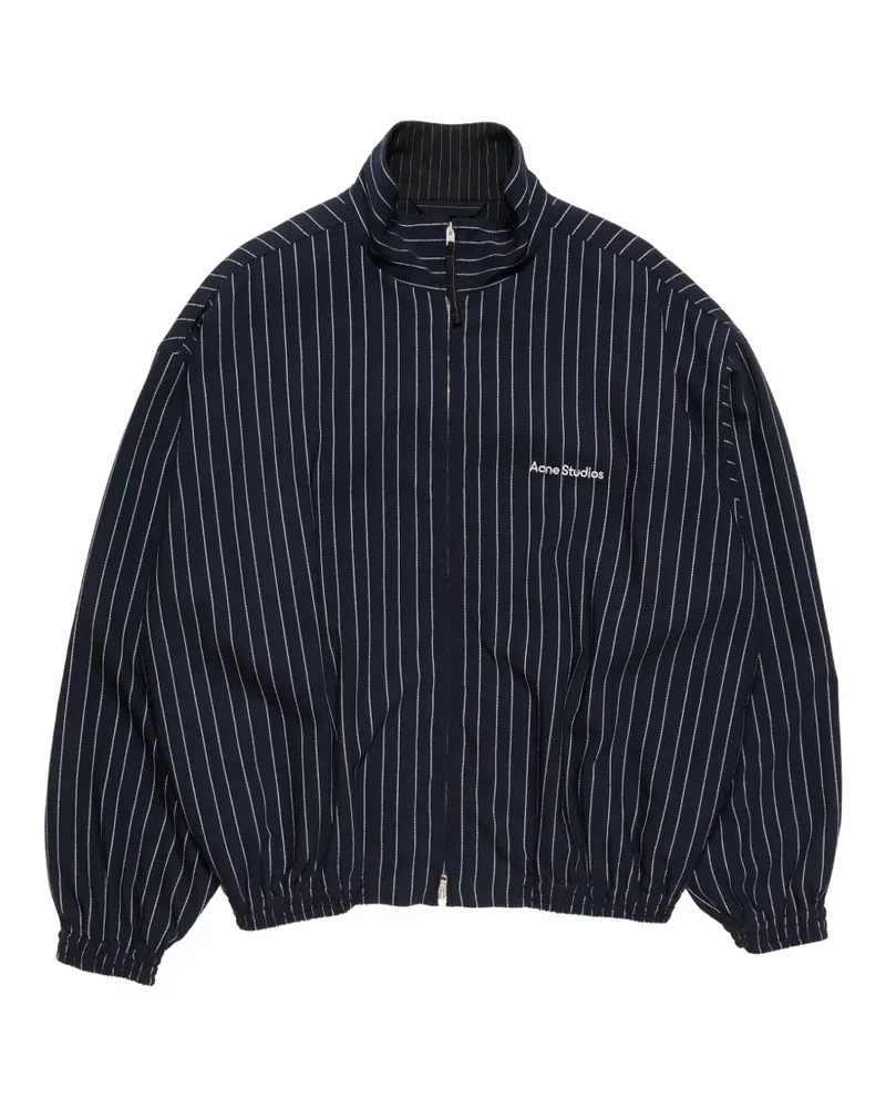 Acne Studios pinstripe zip jacket - Blau Blau