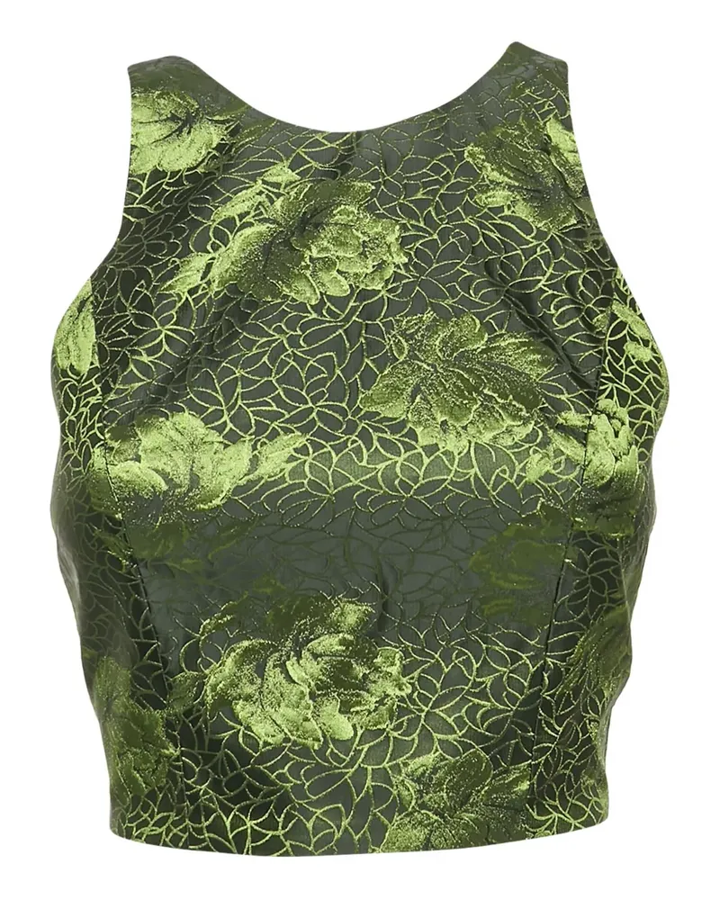 Alice + Olivia Cropped-Top mit Blumenmuster - Grün Grün