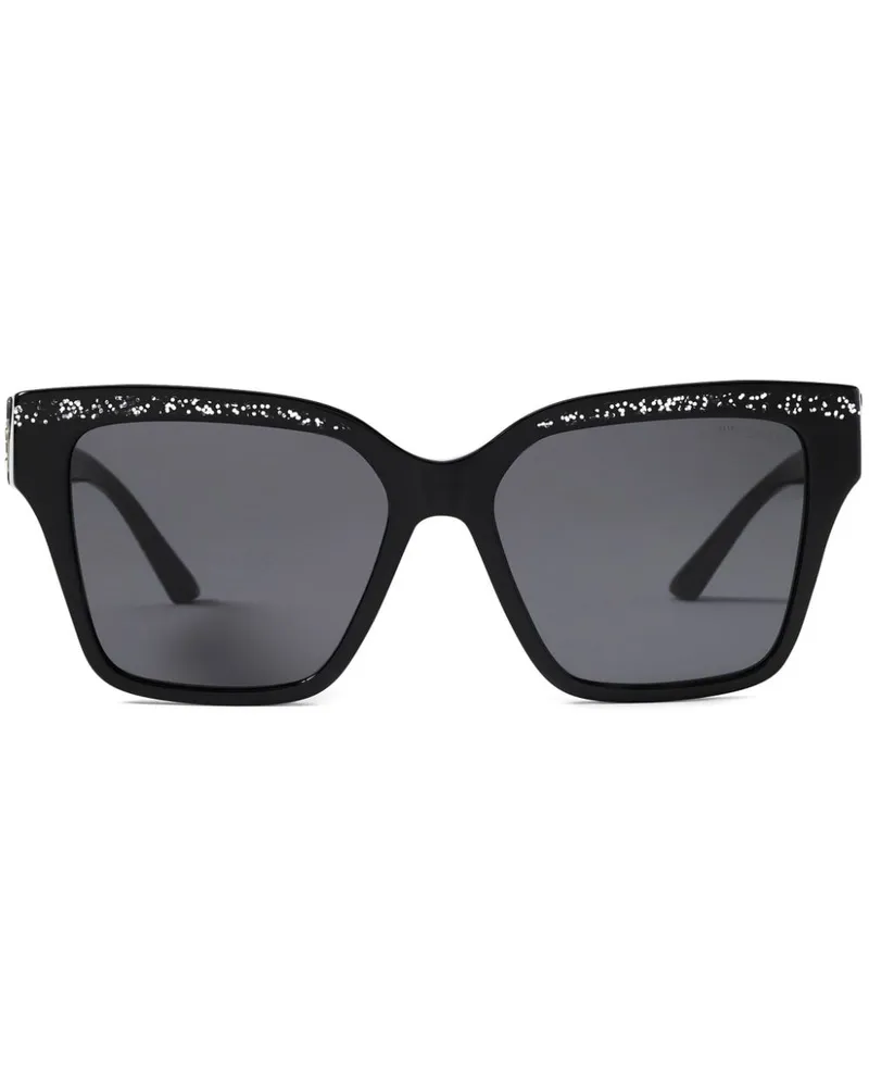 Jimmy Choo Sonnenbrille mit eckigen Gläsern - Schwarz Schwarz