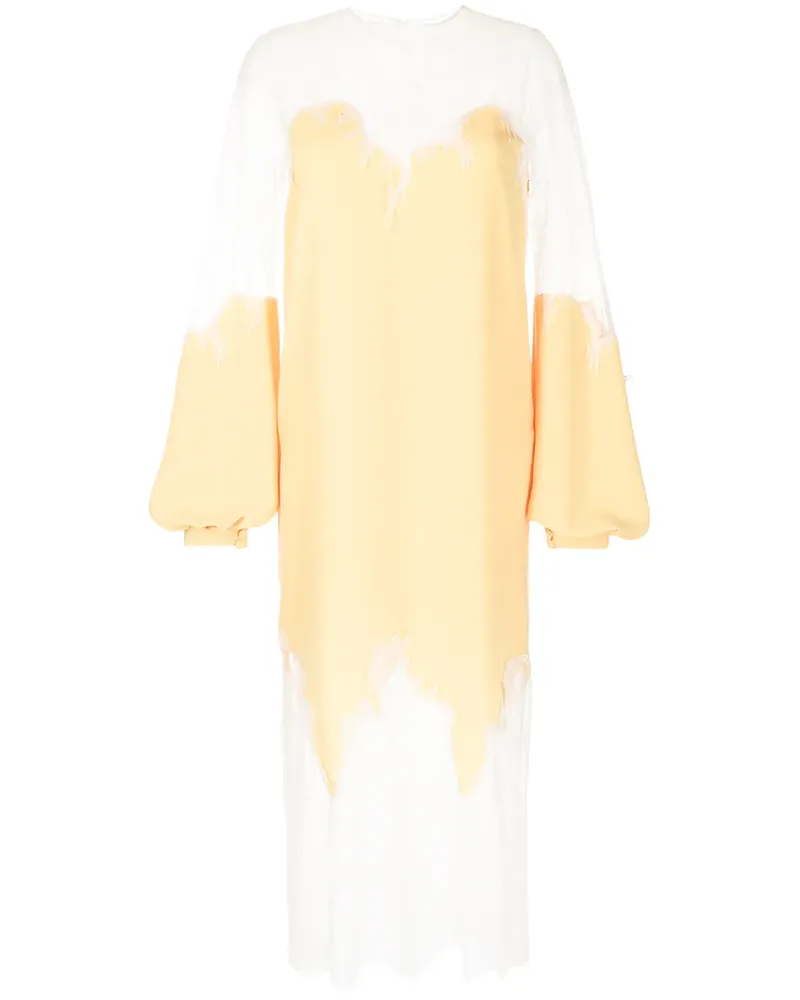 COSTARELLOS Sheer-Kleid - Gelb Gelb
