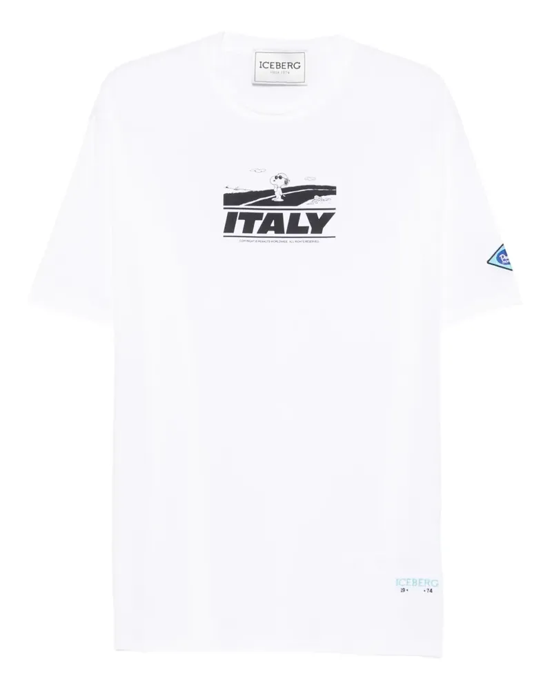 Iceberg T-Shirt mit grafischem Print - Weiß Weiß