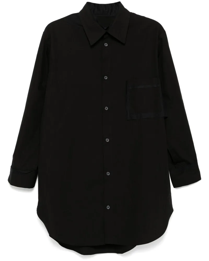 Yohji Yamamoto Klassisches Hemd - Schwarz Schwarz