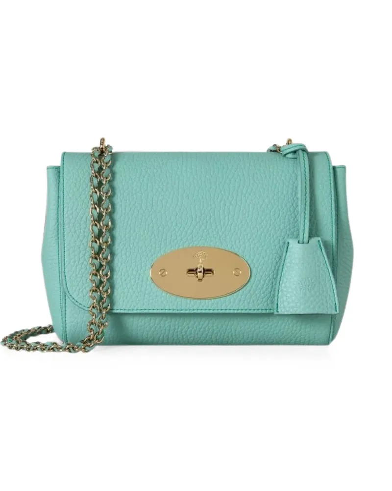 Mulberry Gekörnte Lily Schultertasche - Blau Blau