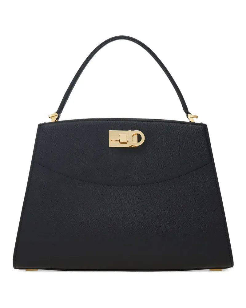 Ferragamo Mittelgroße Studio Box Handtasche - Schwarz Schwarz