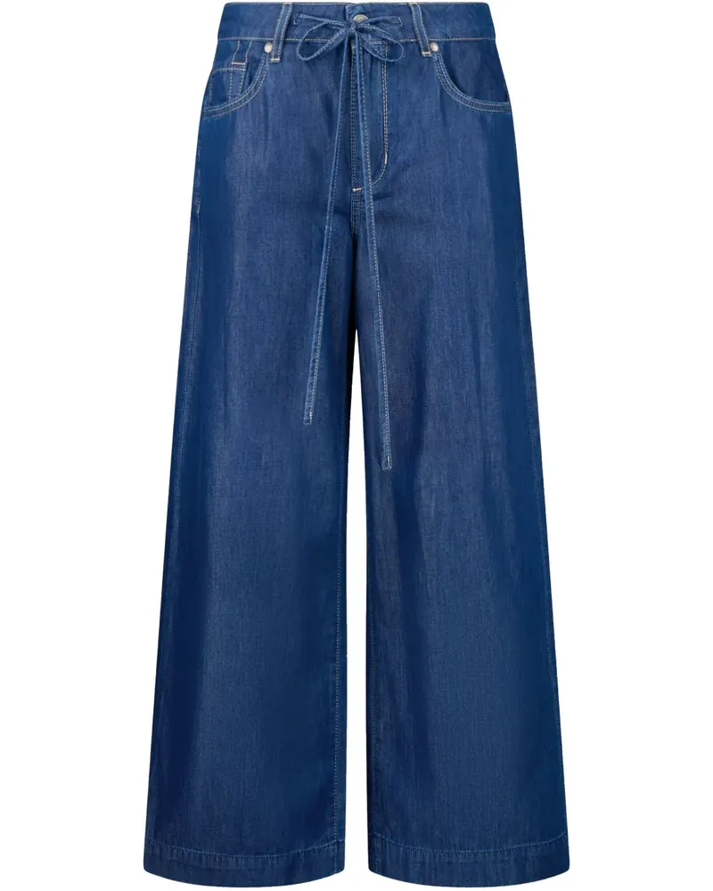 Liu Jo Schlagjeans mit Bindegürtel - Blau Blau