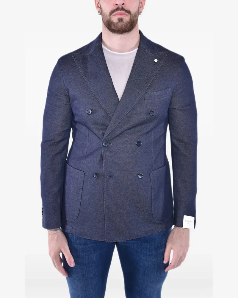Luigi Bianchi Mantova Doppelreihige Jacke - Blau Blau