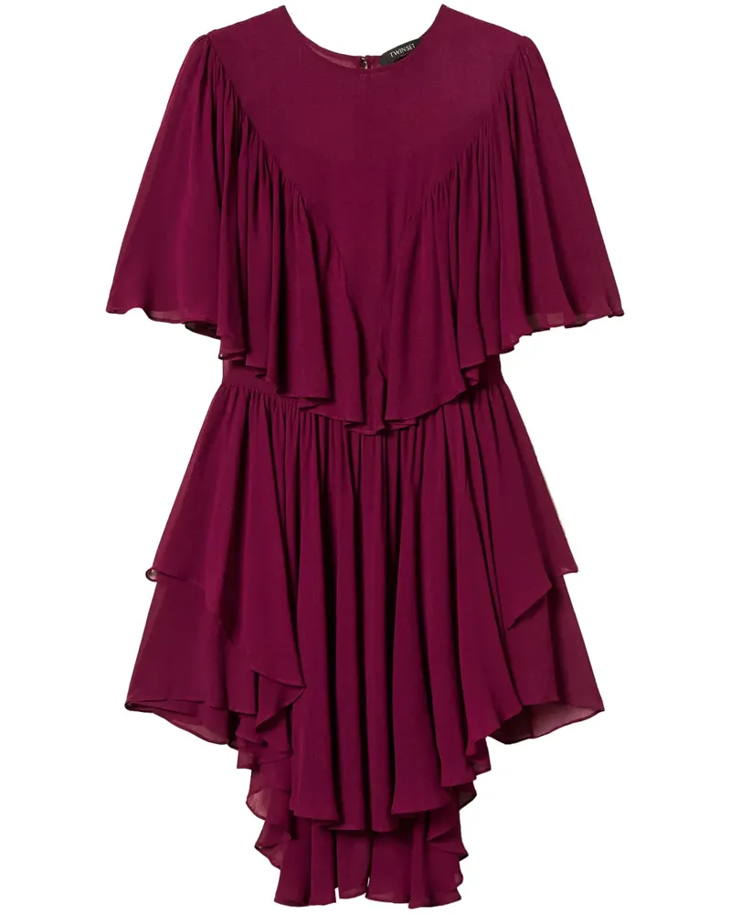 Twin-Set Minikleid mit Rüschen - Rot Rot
