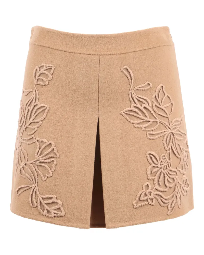 Ermanno Scervino Minirock mit Blumenstickerei - Nude Nude