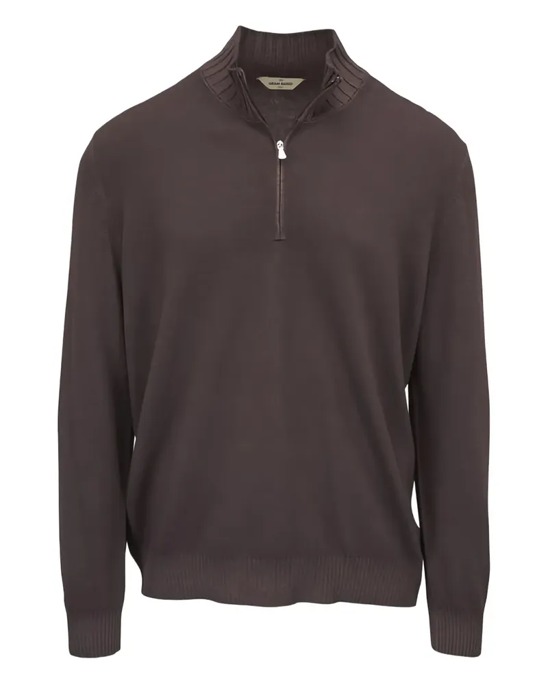Gran Sasso zip knit sweater - Braun Braun