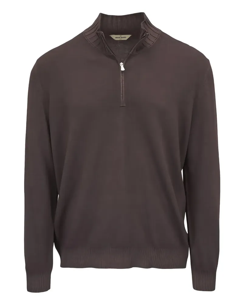 Gran Sasso Pullover mit Reißverschluss - Braun Braun