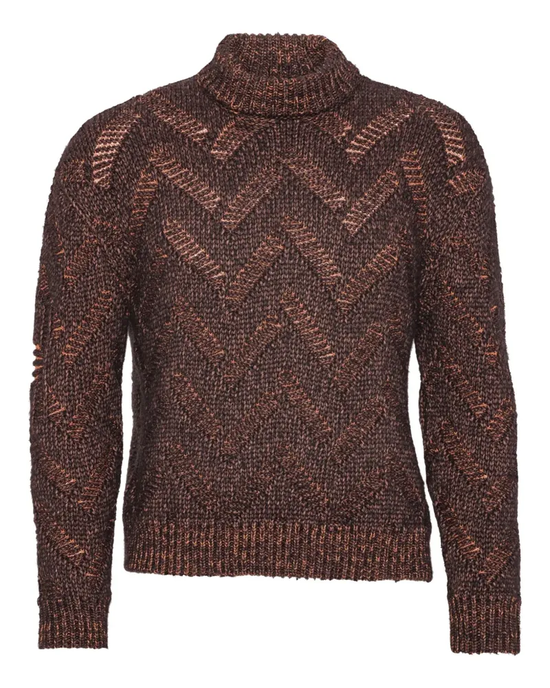 Henrik Vibskov Rollkragenpullover mit Rautenmuster - Braun Braun