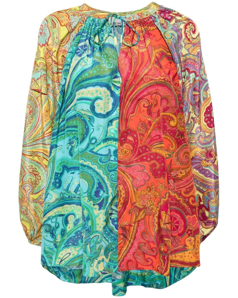 ALEMAIS Ceto Spliced Bluse - Blau Blau