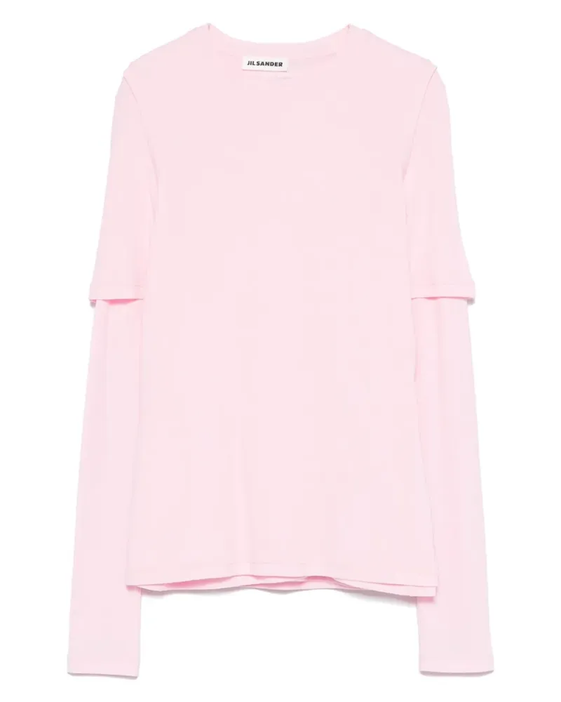 Jil Sander Oberteil im Layering-Look - Rosa Rosa