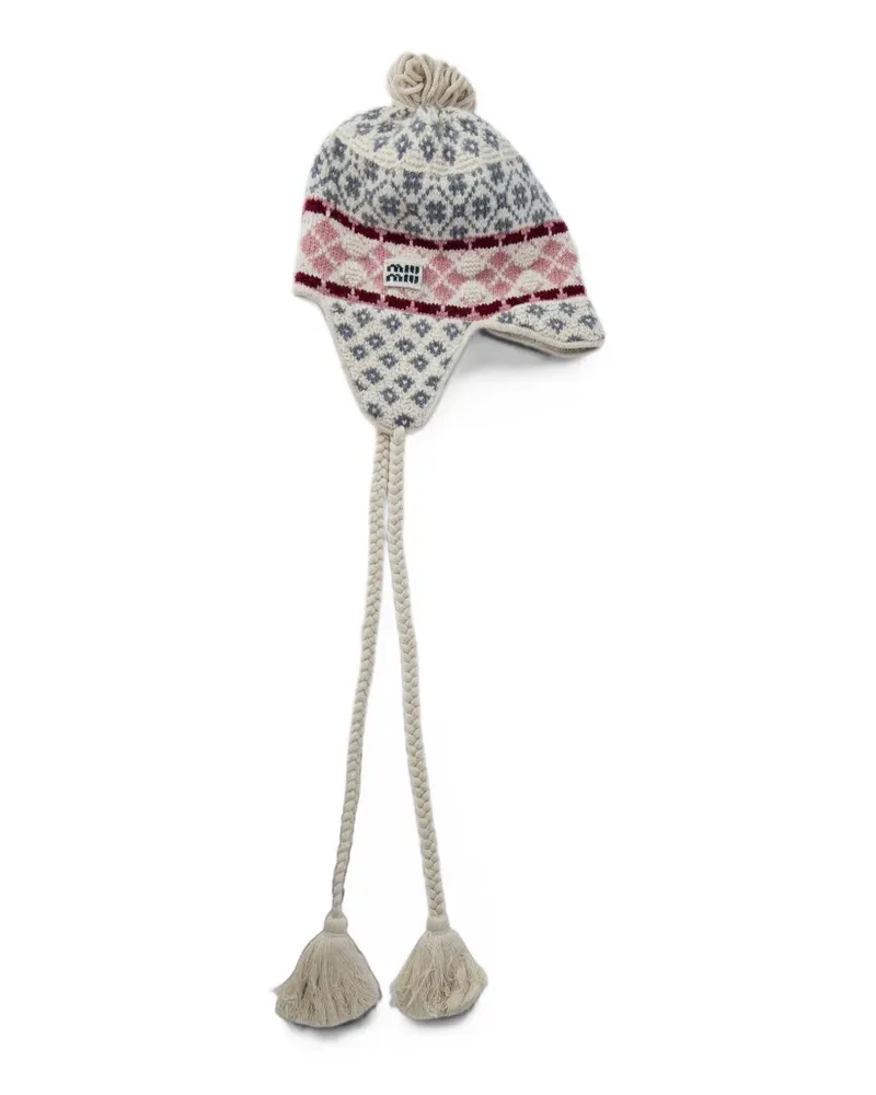 Miu Miu pompom-top visor hat - Nude Nude