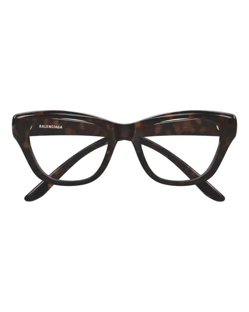 Balenciaga Cat-Eye-Brille in Schildpattoptik - Braun Braun