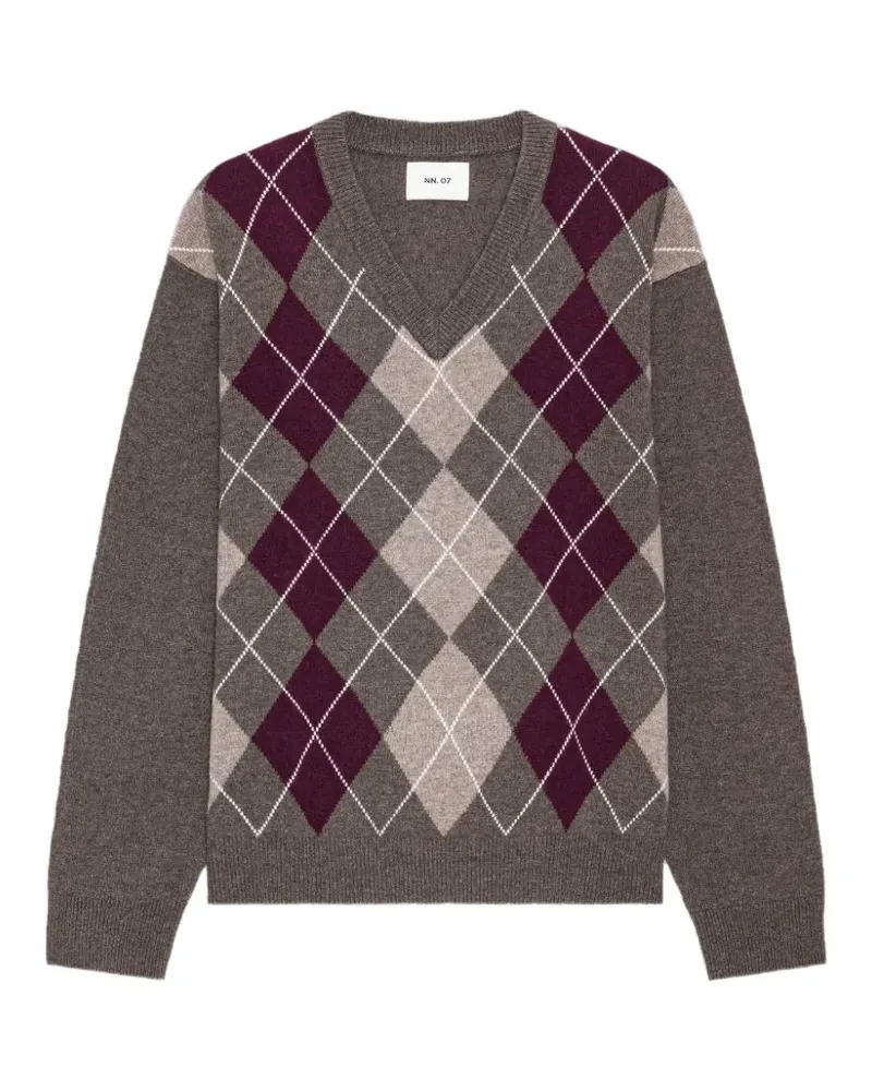 NN 07 Otto V-neck sweater - Grau Grau