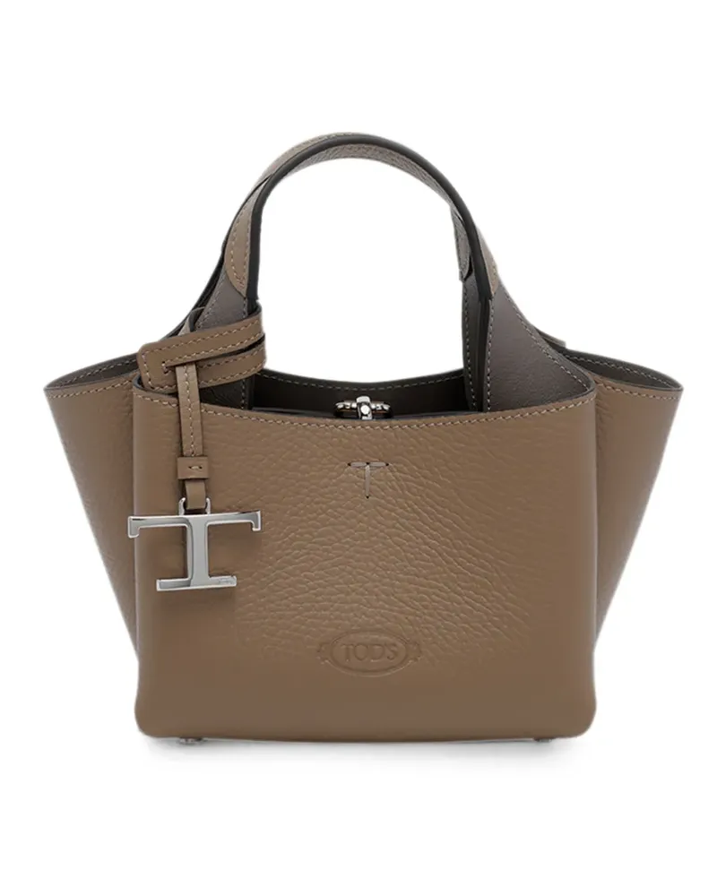 TOD'S Mini-Schultertasche aus Leder - Braun Braun