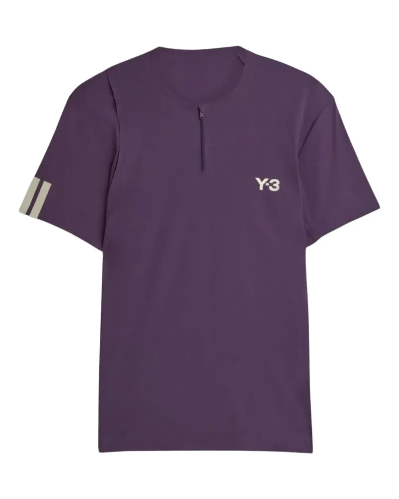 Y-3 T-Shirt mit Reißverschluss - Violett Violett