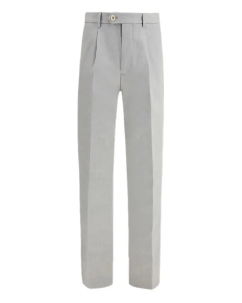 Brunello Cucinelli welt-pocket wool trousers - Grau Grau