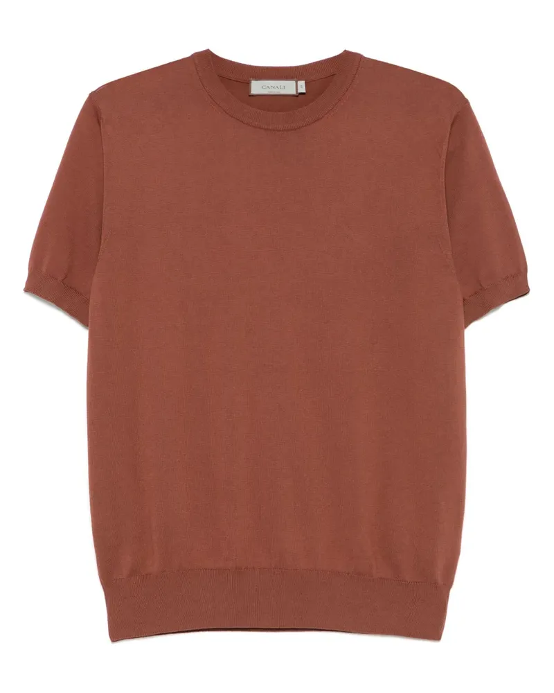 Canali Klassisches T-Shirt - Braun Braun