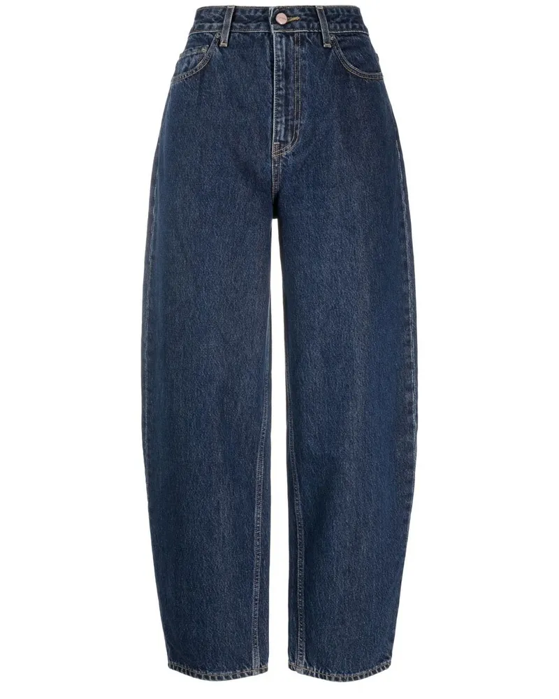 Ganni Stary Jeans mit hohem Bund - Blau Blau