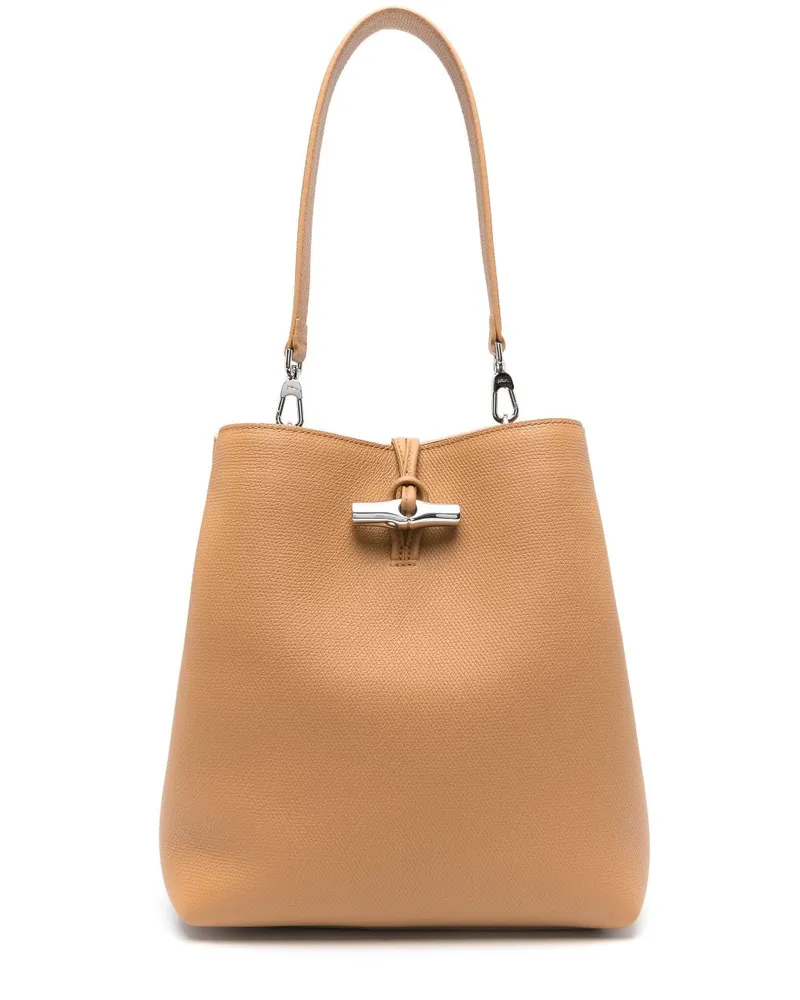 Longchamp Le Roseau M Schultertasche - Braun Braun