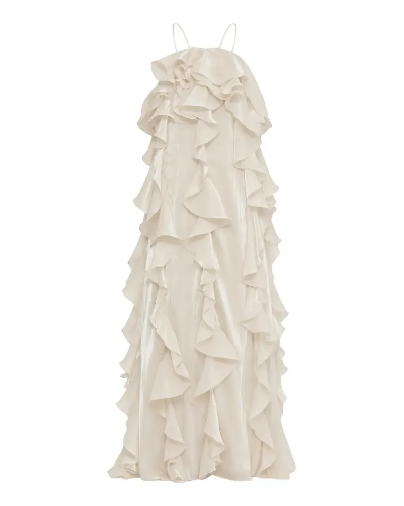 ACTUALEE ruffled maxi dress - Nude Nude